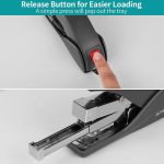 AFMAT Stapler for Desk, 50 Sheets Effortless Stapler, Ergonomic Office Stapler, Low Force, One Touch Stapling Desk Stapler, Built-in Staple Remover, Portable & Space Save Size, Good for Home & Office - Image 4